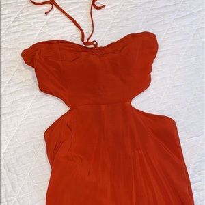 Bright orange jumpsuit